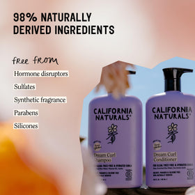 California Naturals shampoo texture on palm for gentle cleansing