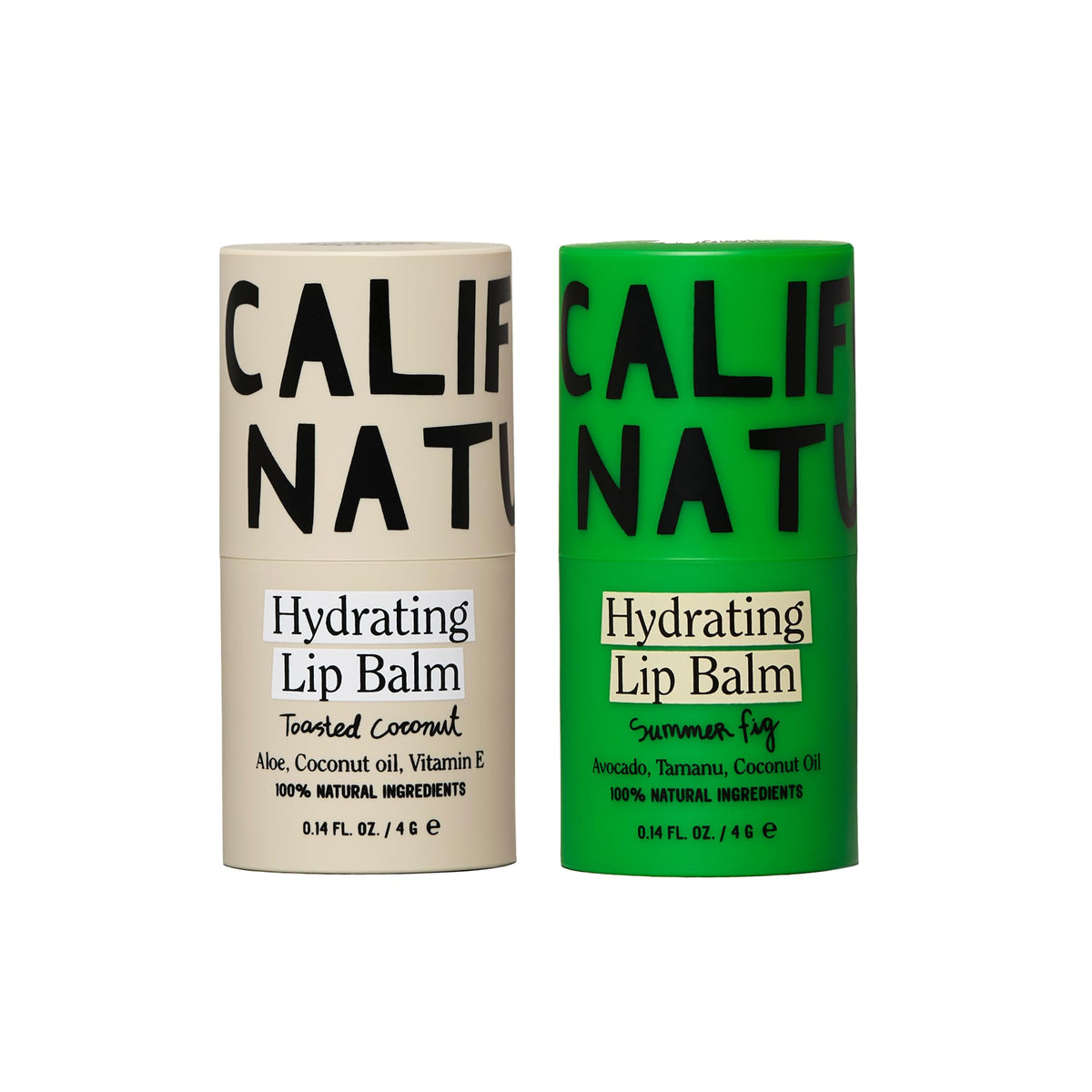 California Naturals duo front packaging showing both balms and benefits