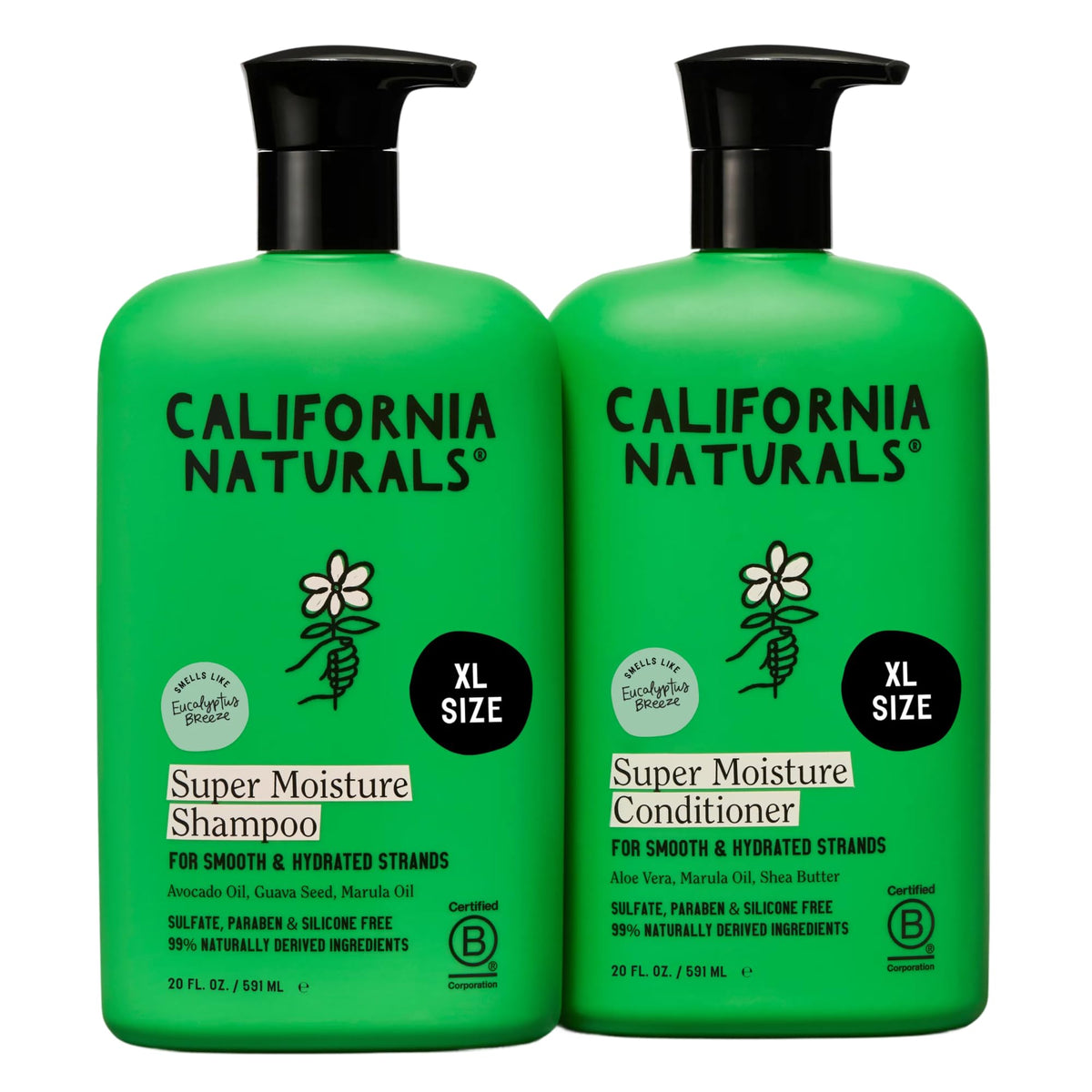 California Naturals front packaging shows set and eucalyptus scent benefit