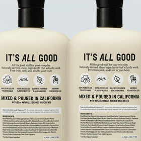 California Naturals hand dispensing shampoo into palm demonstrating gentle lather
