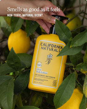 California Naturals ingredients label detail, showcasing natural actives like shea and hyaluronic acid for nourishment
