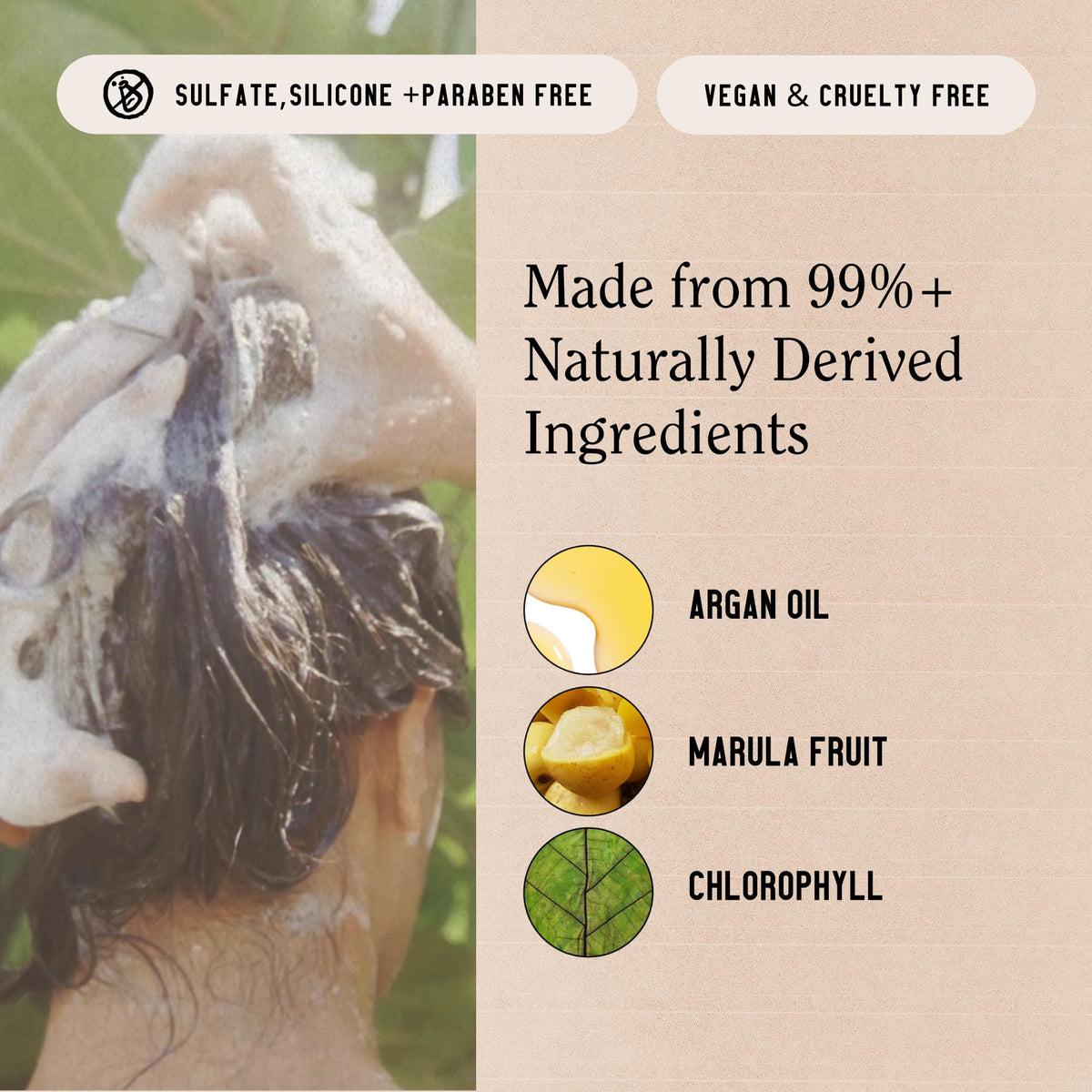 California Naturals label with ingredient list and cruelty-free certifications