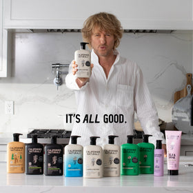 California Naturals shower lifestyle scene with toasted coconut scent experience
