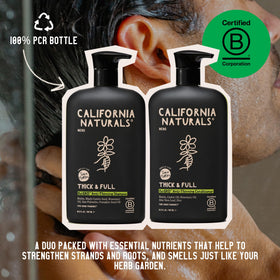 California Naturals bottles in hand demonstrating 20 fl oz scale