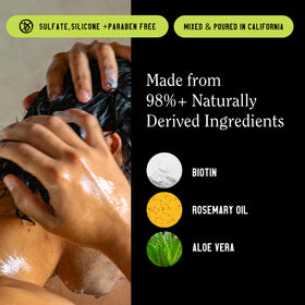California Naturals conditioner texture on hand for easy detangling