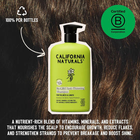 California Naturals Re:GRO bottle in hand showing 20 fl oz scale and travel convenience