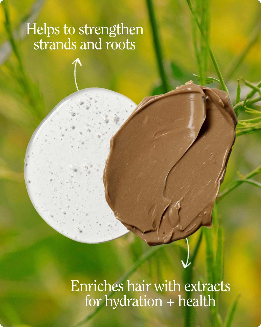 California Naturals shampoo texture close-up showing creamy lather and nourishment