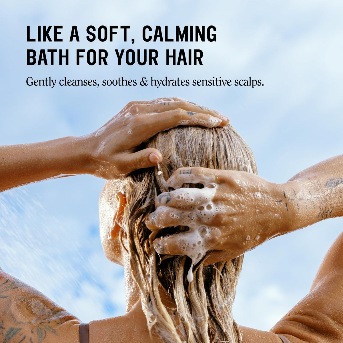 California Naturals shampoo pump close-up demonstrating gentle dispensing