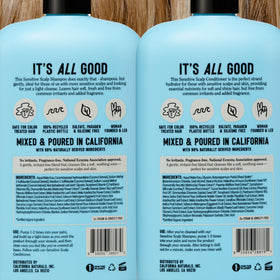 California Naturals bottles held in hand showing 16.5 oz size and scale
