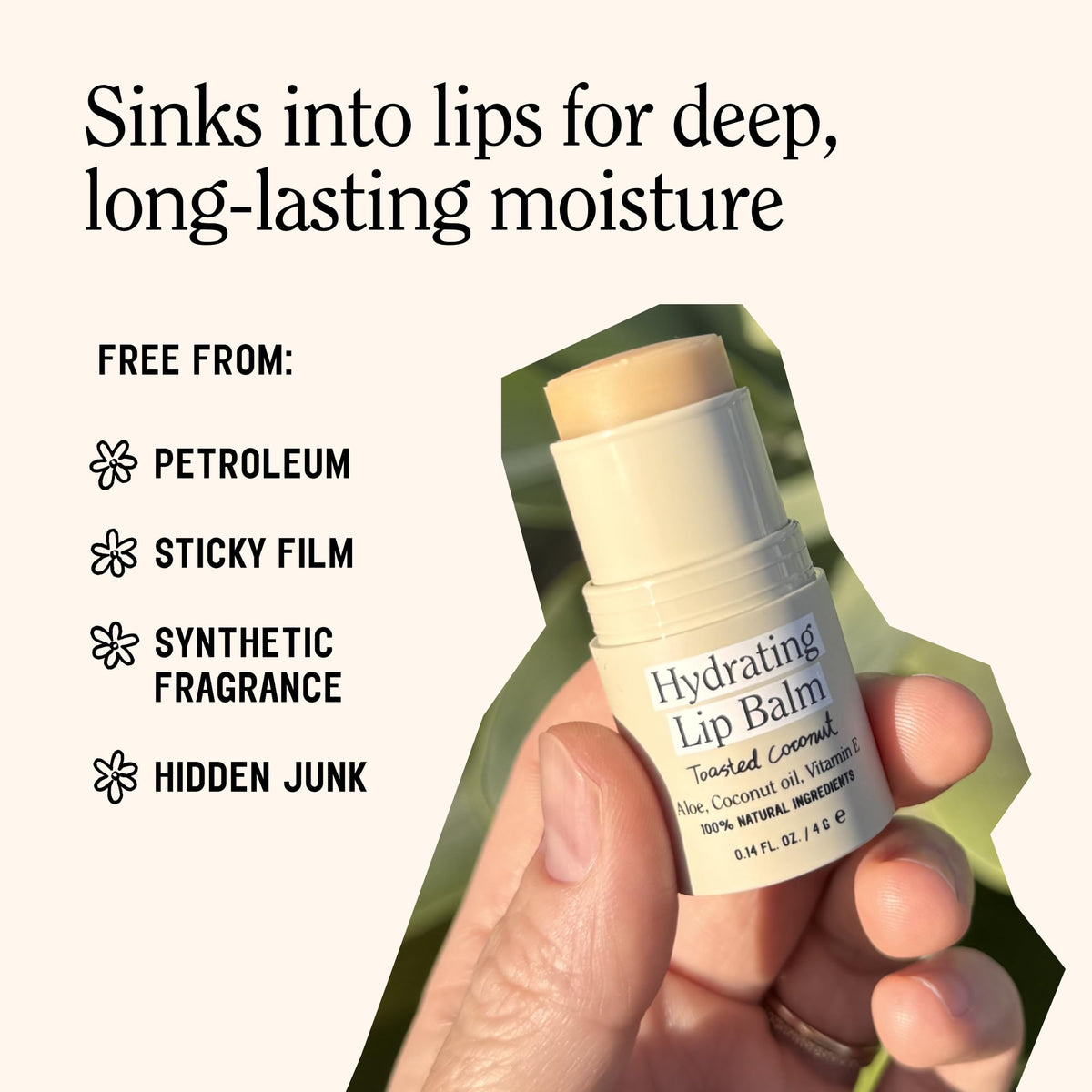 California Naturals Summer Fig stick top view showing creamy texture