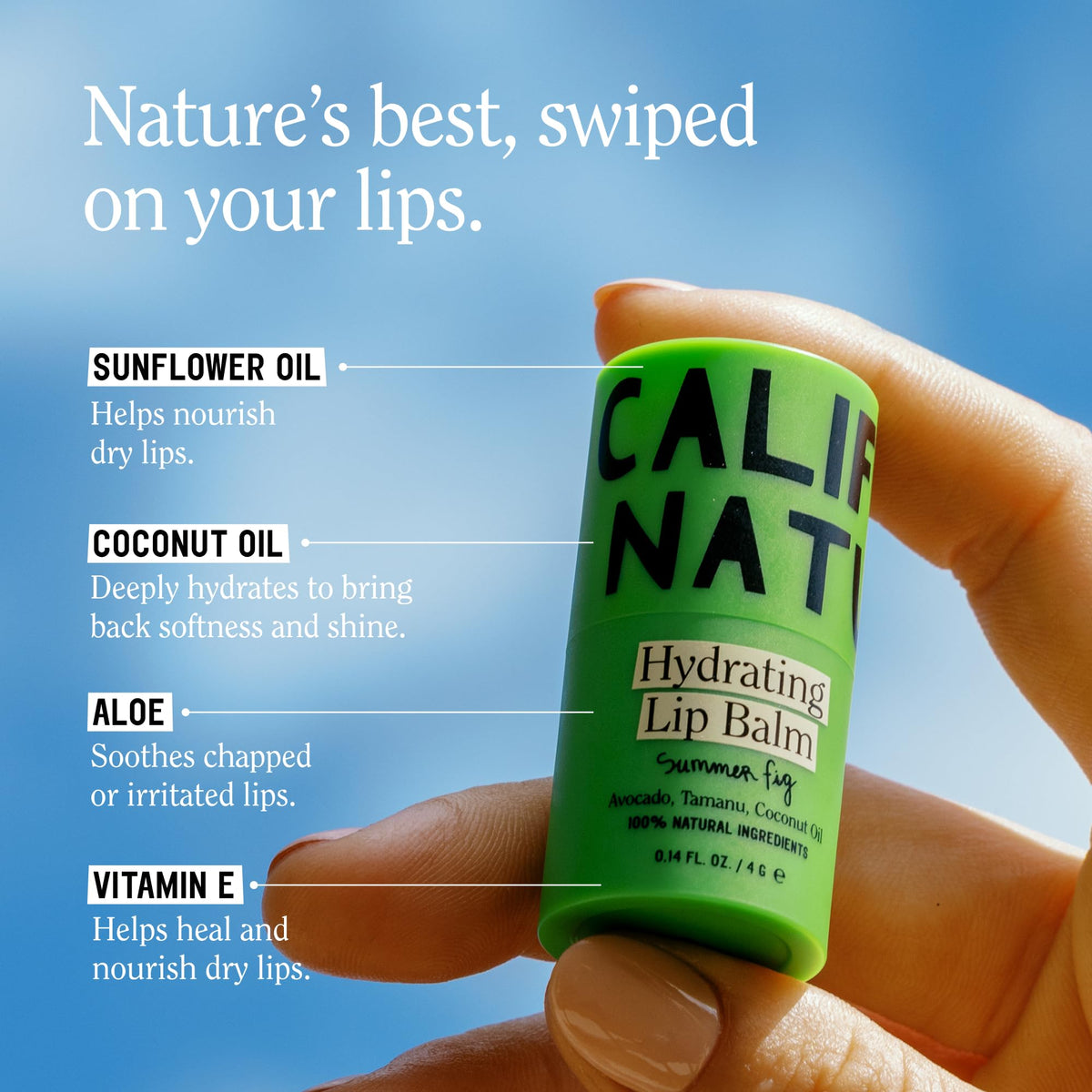 California Naturals fig-texture close-up showing rich nourishing sheen