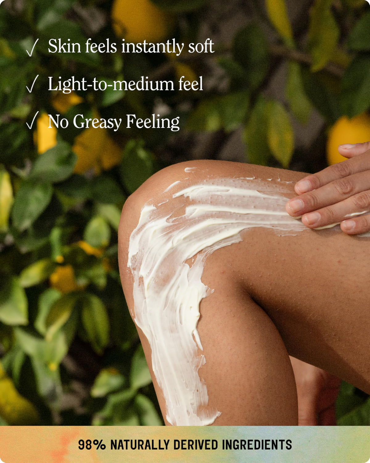 California Naturals lotion texture close-up highlighting creamy, fast-absorbing finish and hydration