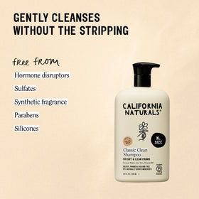 California Naturals bottle in hand demonstrating size and easy pump convenience