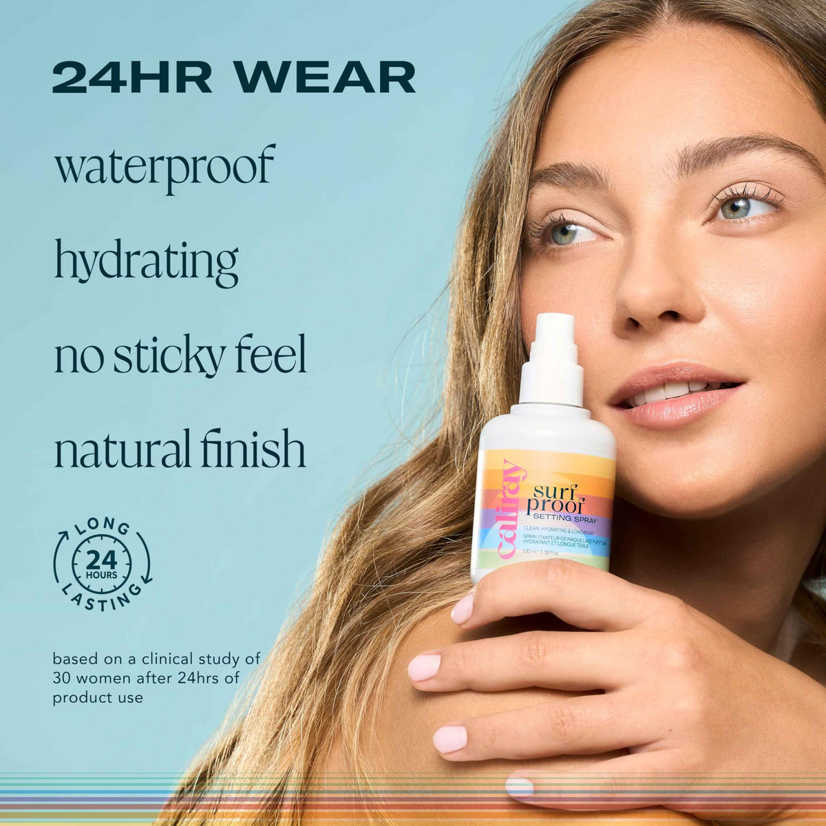 caliray bottle in hand illustrating 5.7 oz size and travel-friendly convenience