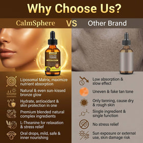CalmSphere bottle staged in bathroom routine illustrating seamless integration into skincare