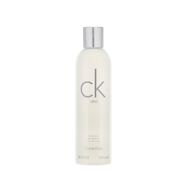 Calvin Klein CK One front packaging showing minimalist bottle and scent benefit