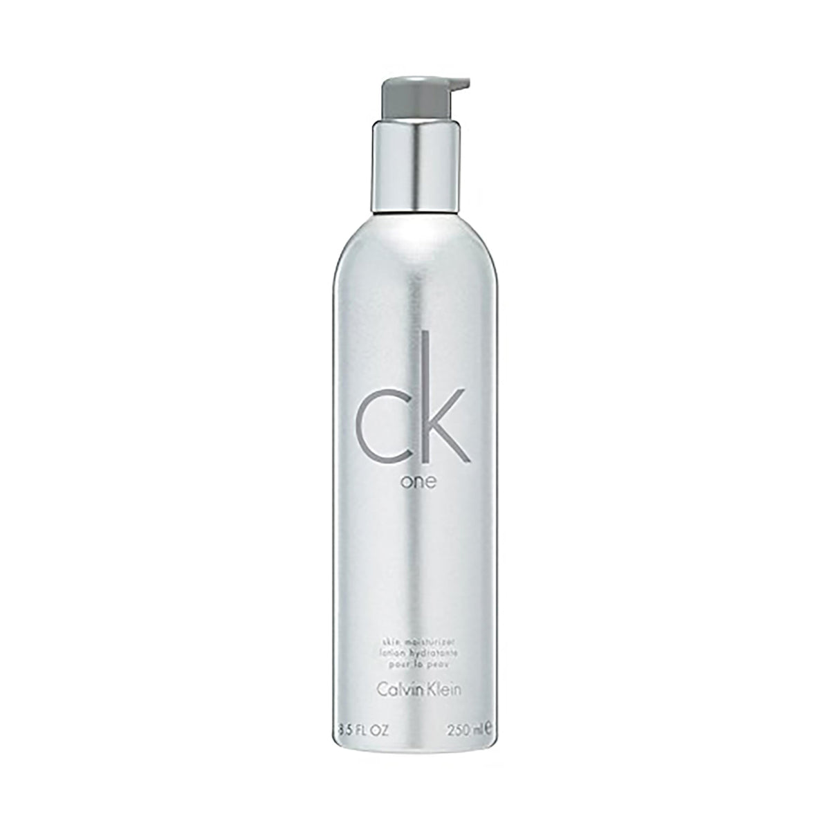 Calvin Klein CK One front bottle showing label and sizing benefit
