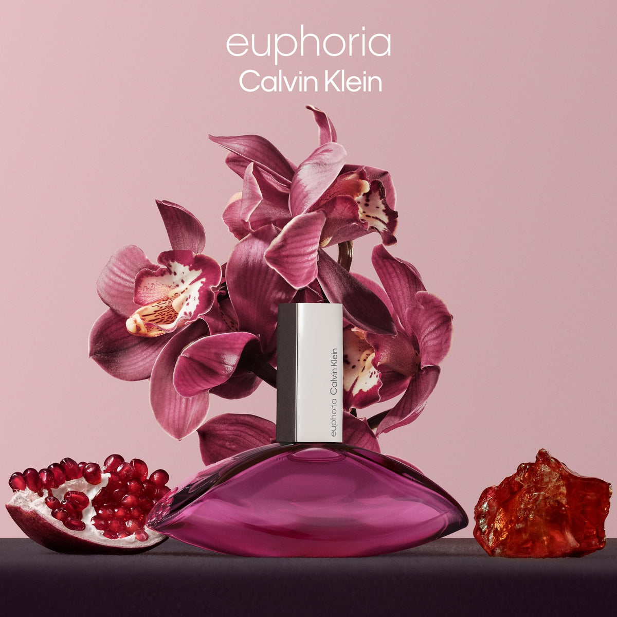 Calvin Klein Euphoria lotion texture close-up displaying creamy hydration and smooth finish