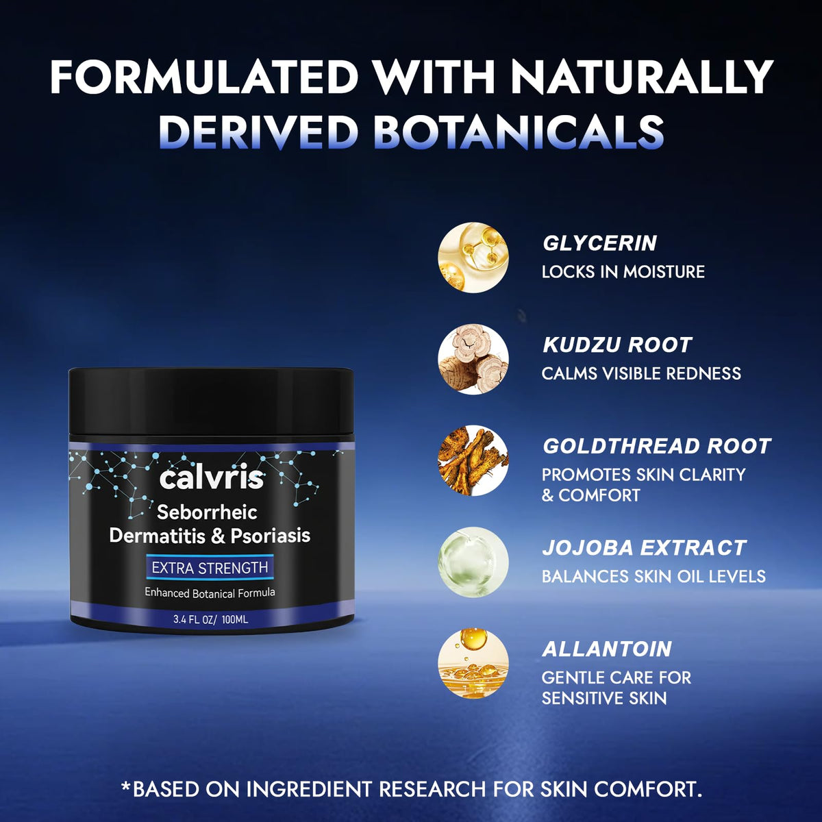 Calvris being applied to scalp demonstrating targeted flake and itch relief