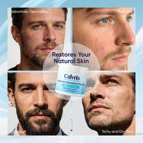 Vbolre Calvris applied to beard demonstrating cooling comfort