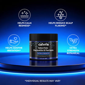 Calvris cream texture close-up highlighting fast-absorbing, non-greasy feel