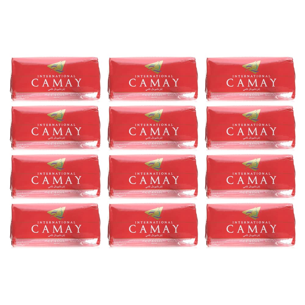 Camay front packaging showing 12-bar value pack and consistent fragrance benefit