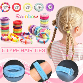 CAMBIODV multicolor mini bands spread for braid and ponytail variety