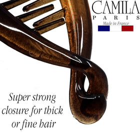 Camila CP2 tortoiseshell pattern closeup highlighting polished acetate finish