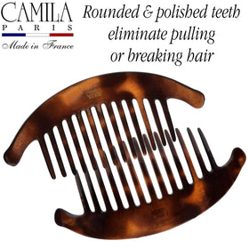Camila Paris 6-inch comb beside ruler illustrating generous length for long hair