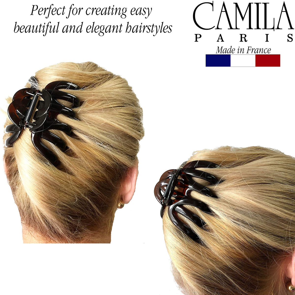 Camila Paris close-up of clip teeth gripping hair without snagging