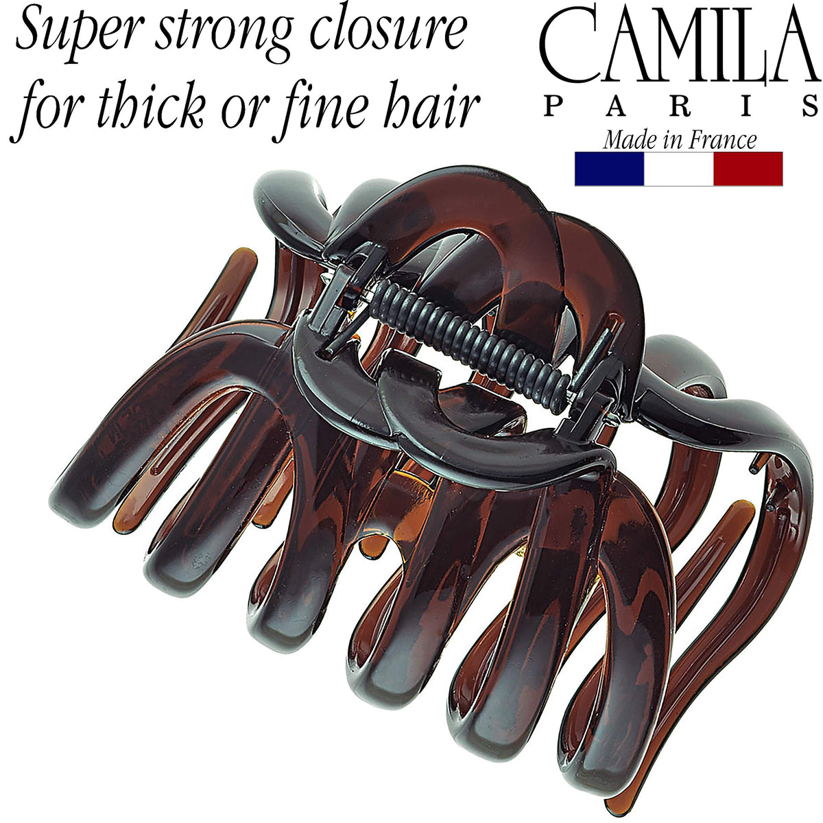 Camila Paris clip used to create a tidy half-up hairstyle quickly