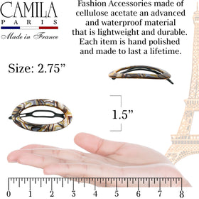 Camila Paris close-up of cellulose acetate texture showing durable polished surface