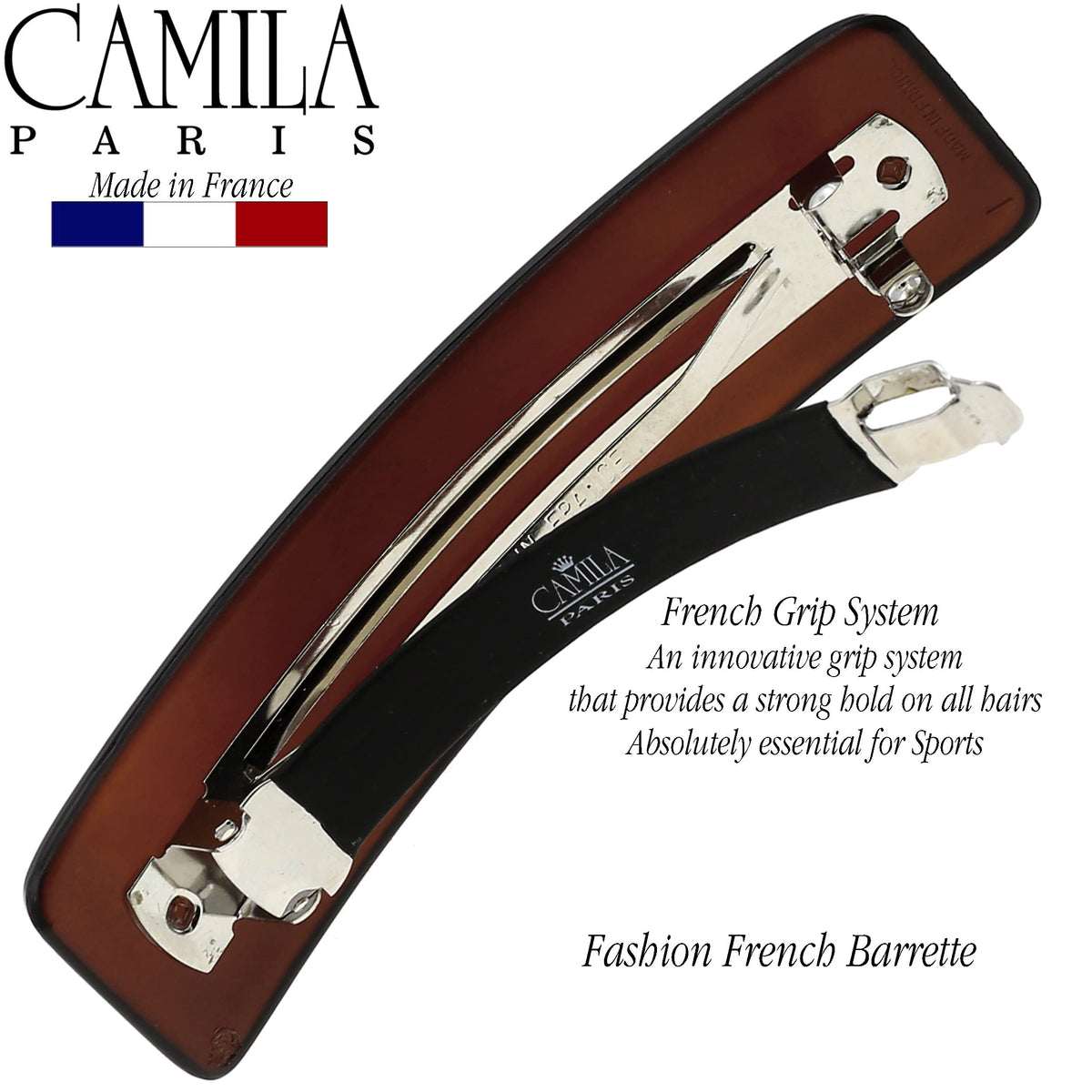Camila Paris used in half-up hairstyle demonstrating secure no-slip styling