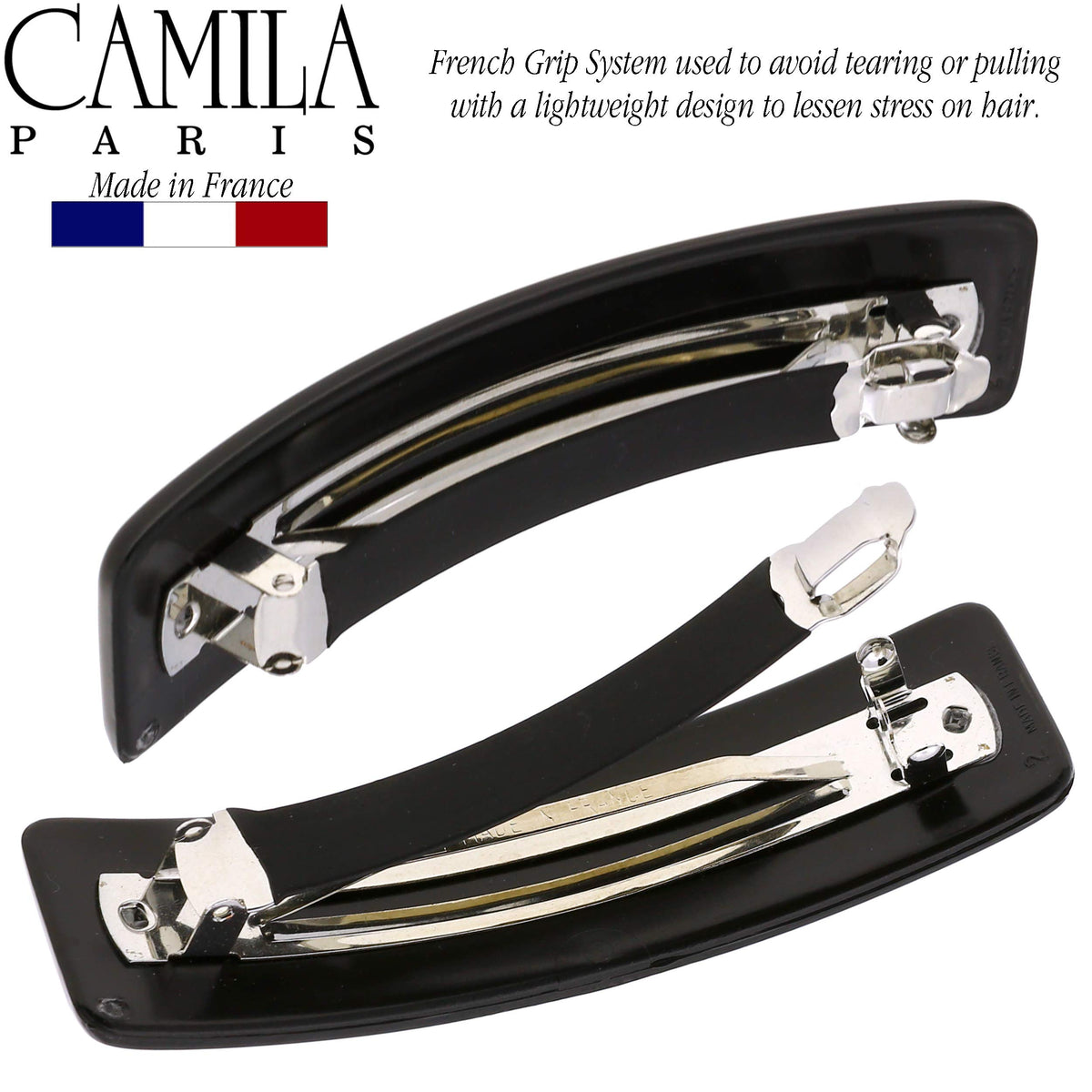 Camila Paris side profile with scale to demonstrate 4.25-inch length for strong tension