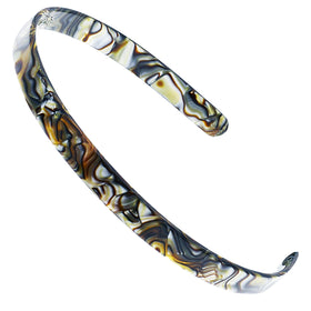 Camila Paris front view onyx headband showing sleek profile and elegant hold