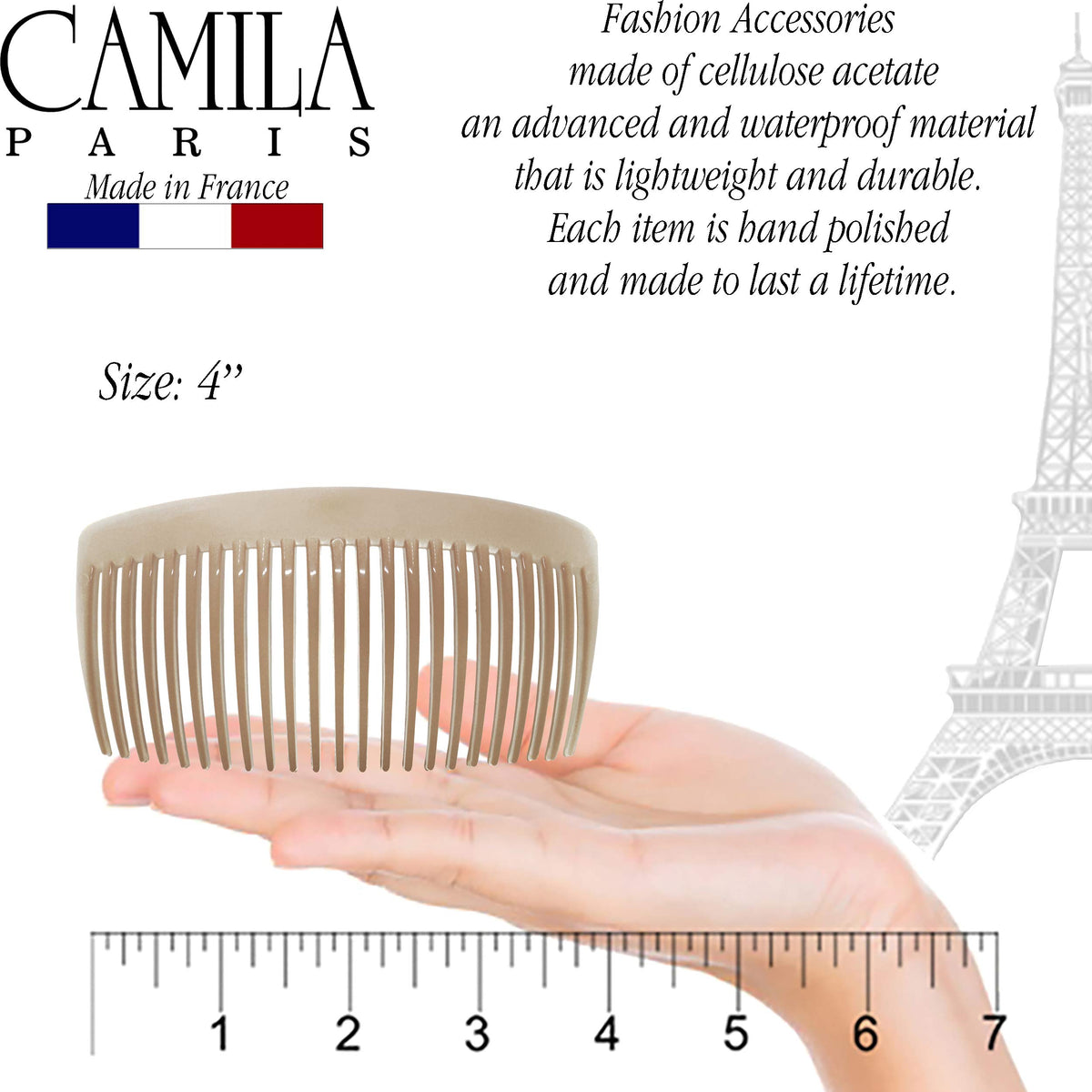 Camila Paris curved profile highlighting 23 teeth for even pressure
