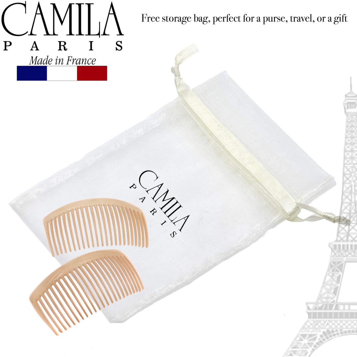 Camila Paris label close-up showing made in France finish and quality