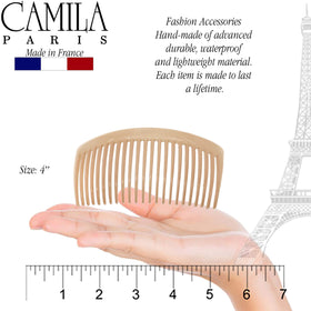 Camila Paris side profile showing curved shape fitting head contour