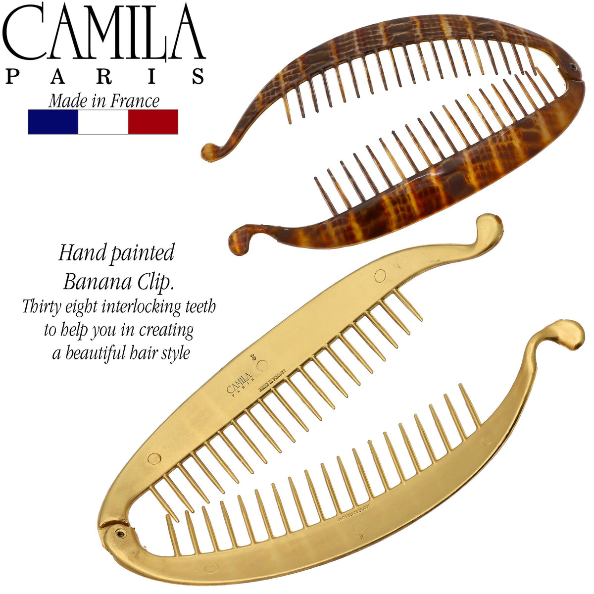 Camila Paris used for a full updo keeping thick hair neat