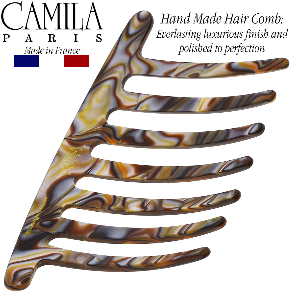 Camila Paris securing a low bun chignon for a neat, long-lasting style