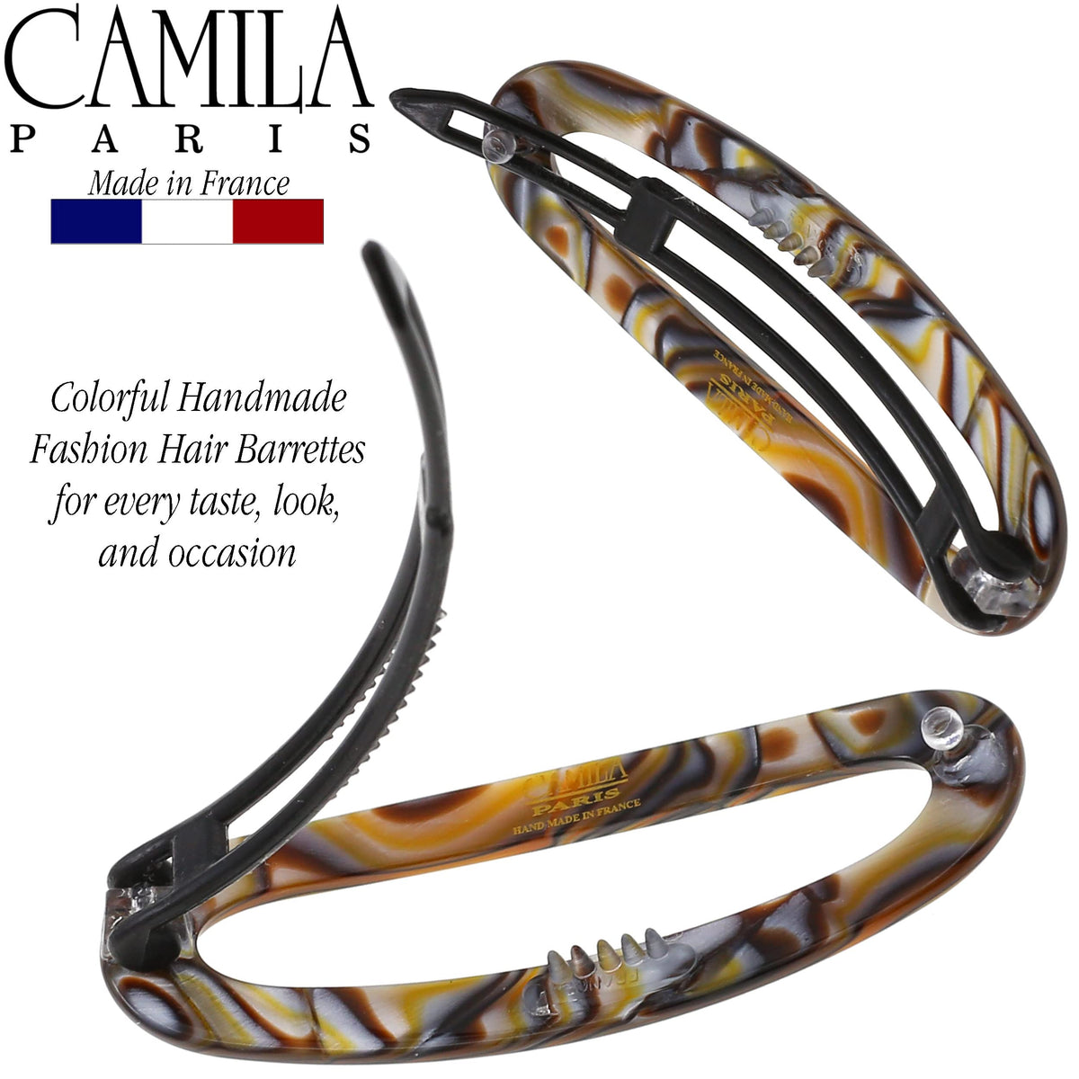 Camila Paris worn in half-up style illustrating reliable, no-slip hold