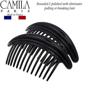 Camila Paris curved profile side view illustrating head-contouring design for comfort