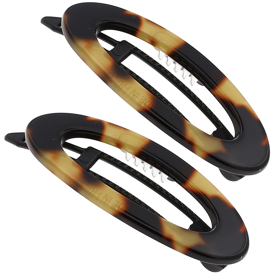 Camila Paris front view of barrette showing elegant shape and durable hold