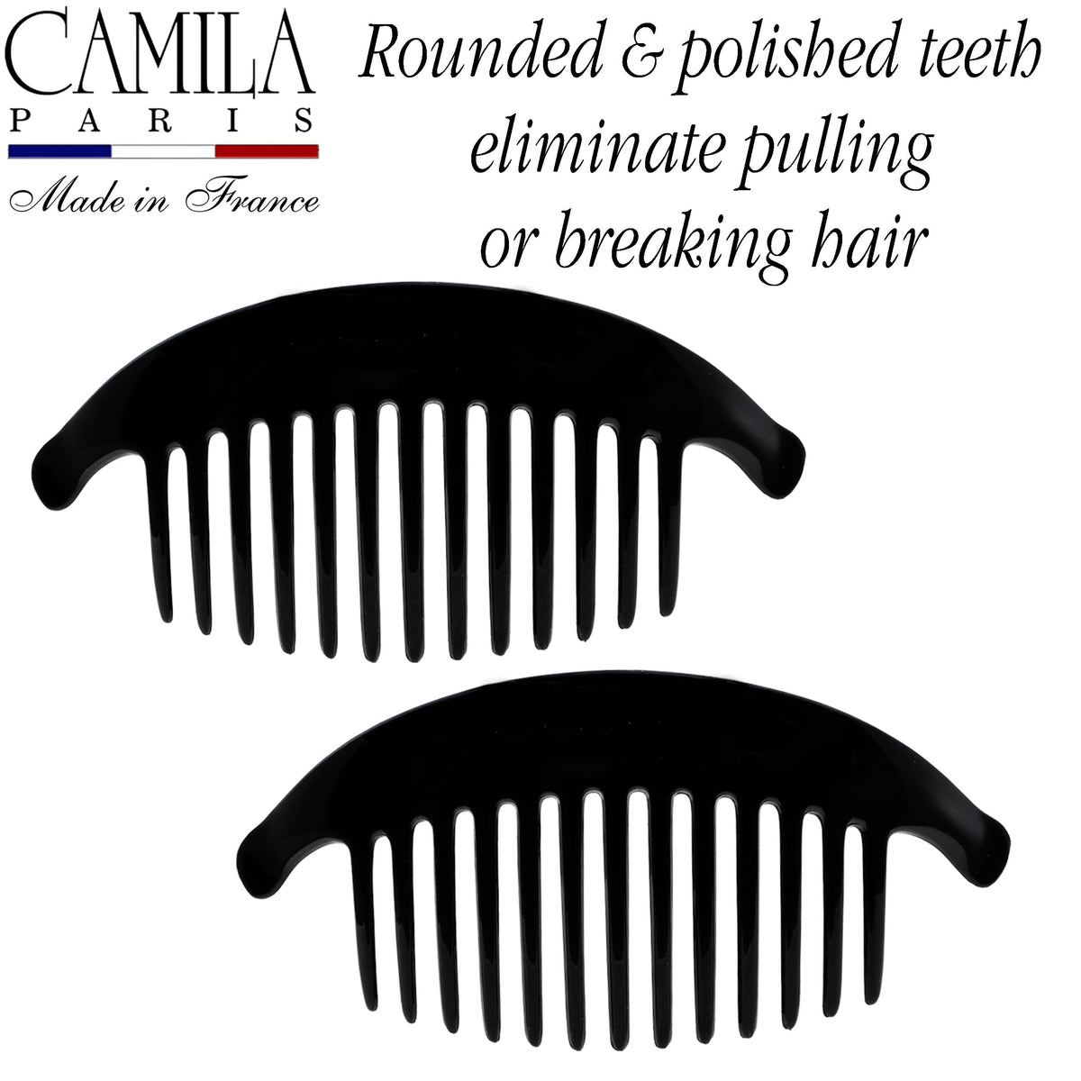 Camila Paris combs holding a sleek bun up-do for all-day wear