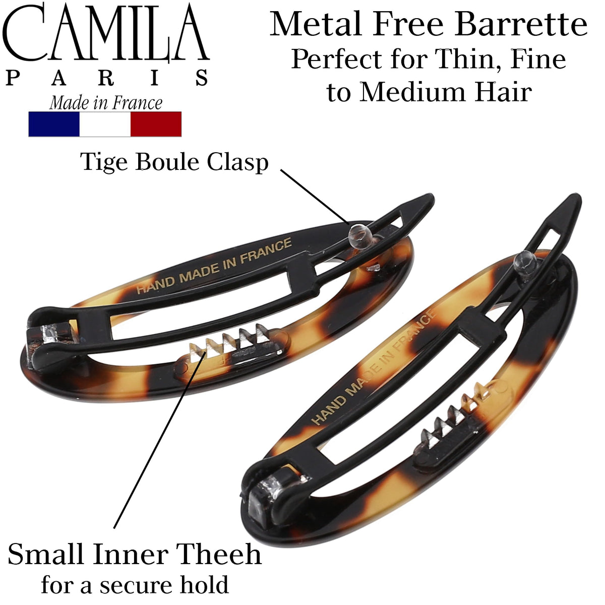 Camila Paris worn in a half-up hairstyle offering secure, stylish hold
