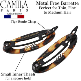 Camila Paris worn in a half-up hairstyle offering secure, stylish hold