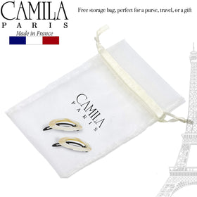 Camila Paris label close-up showing made in France detail and handcrafted quality