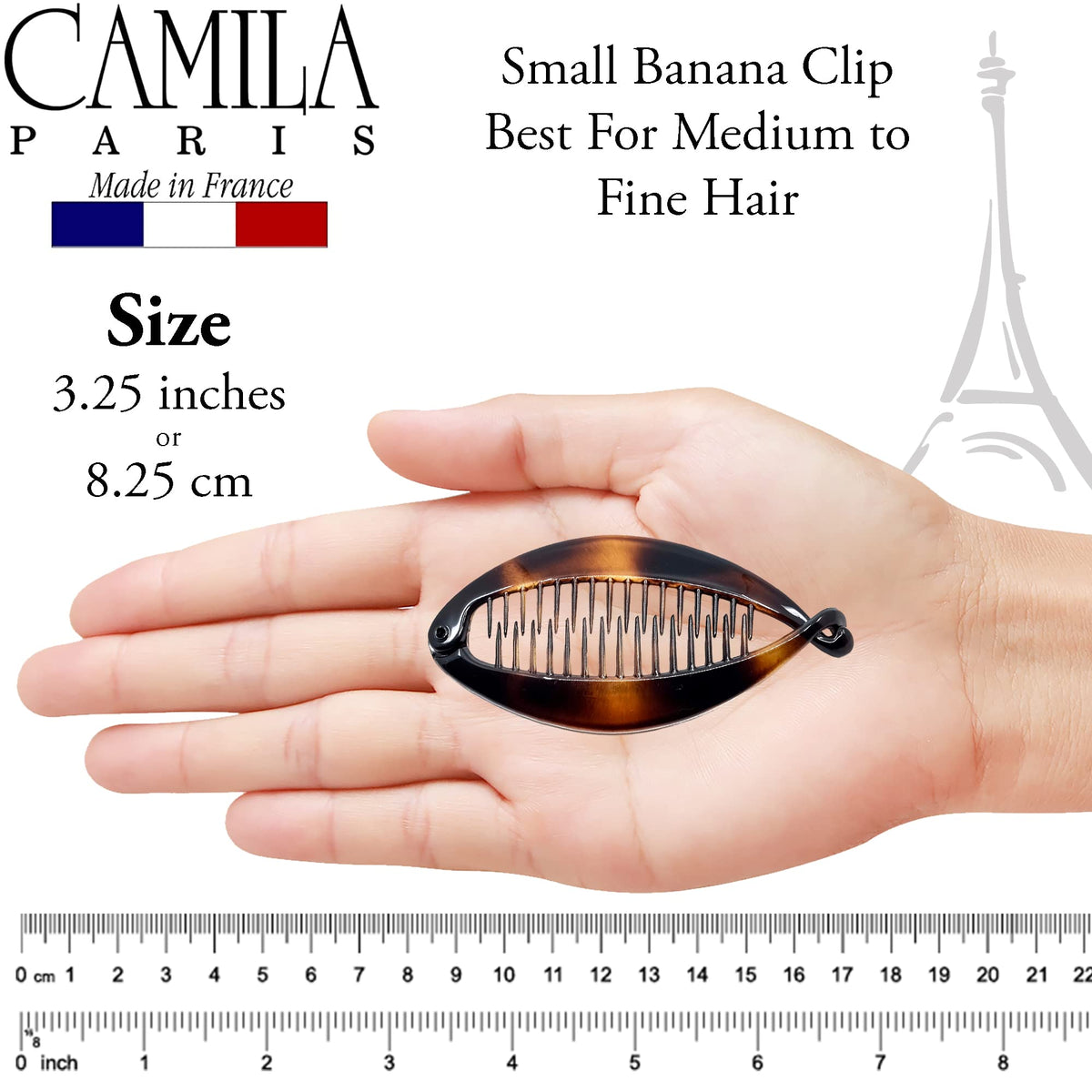Camila Paris open interlock detail revealing double-comb grip benefit