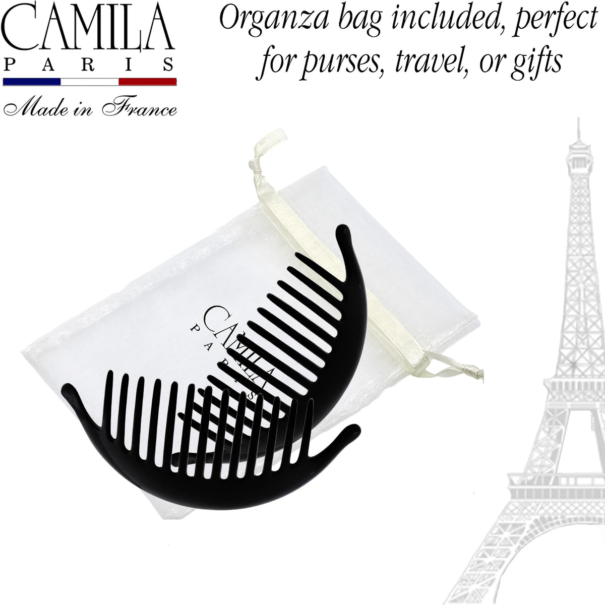Camila Paris combs in hand showing 5.5 inch size for long hair