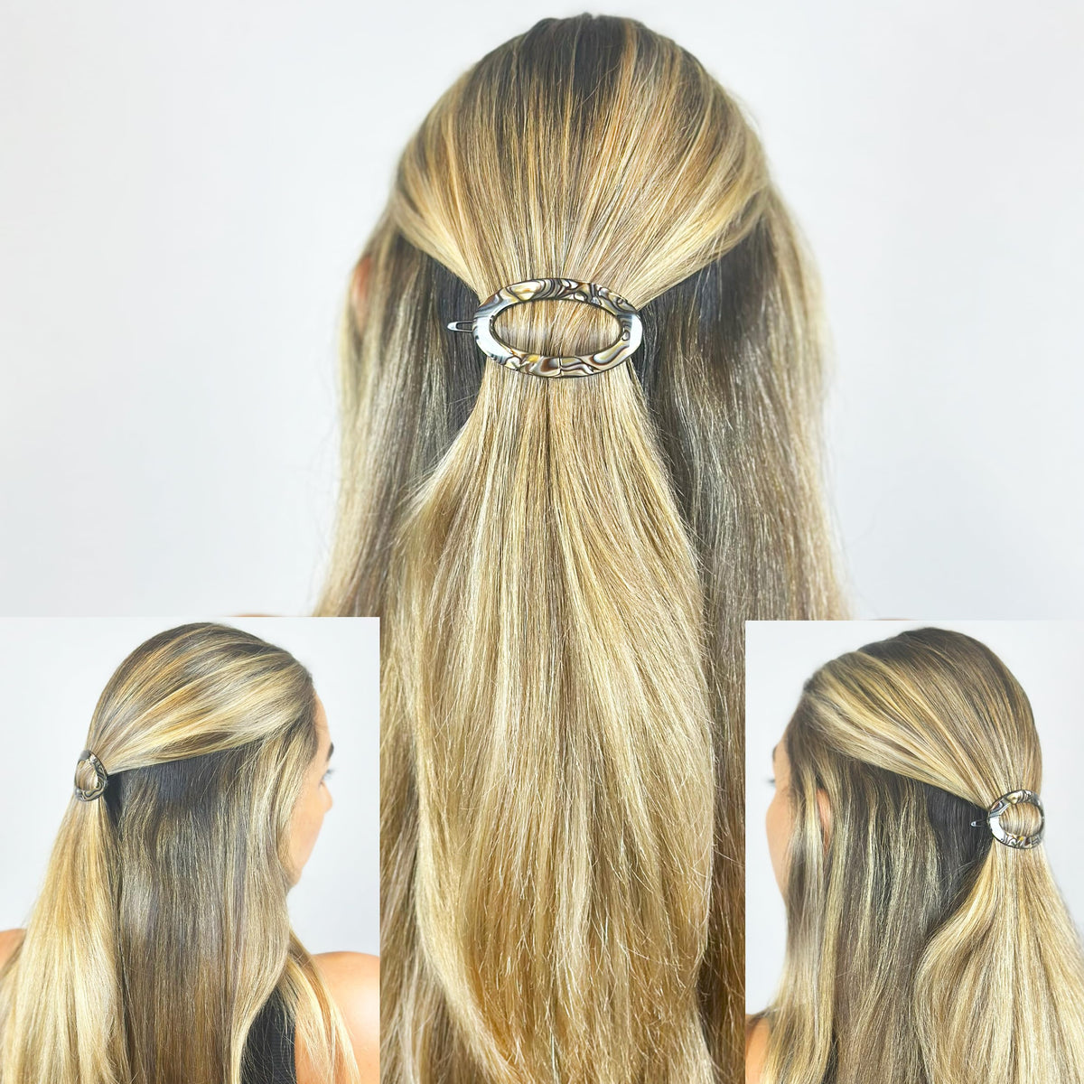 Camila Paris side profile highlighting metal-free slide-in closure and secure grip